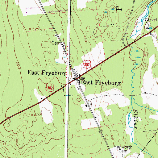 Topographic Map of East Fryeburg, ME