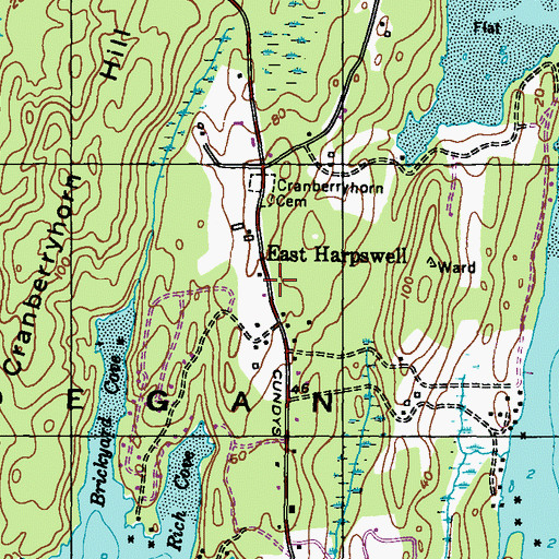 Topographic Map of East Harpswell, ME