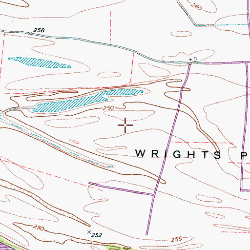 Topographic Map of Wrights Point, AR