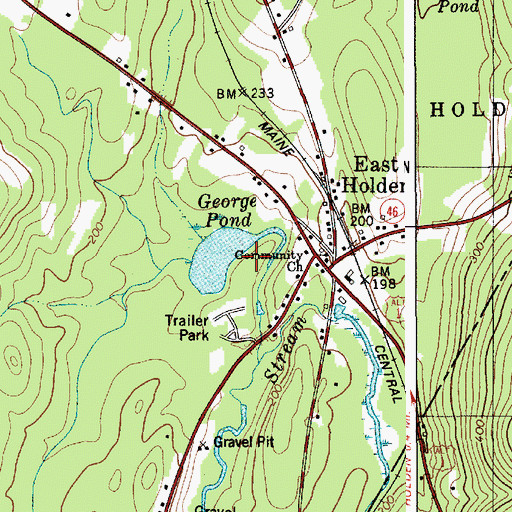 Topographic Map of East Holden, ME