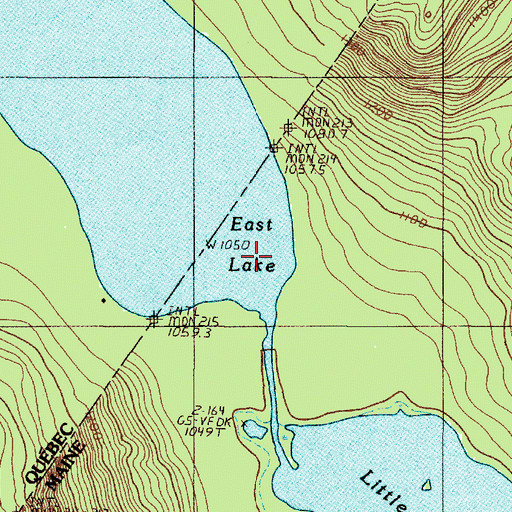 Topographic Map of East Lake, ME