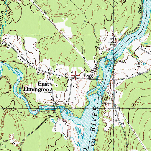 Topographic Map of East Limington, ME
