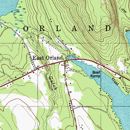 Topographic Map of East Orland, ME
