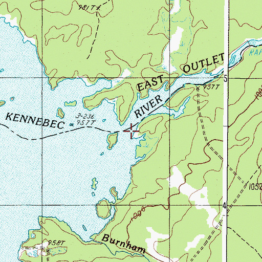 Topographic Map of East Outlet, ME
