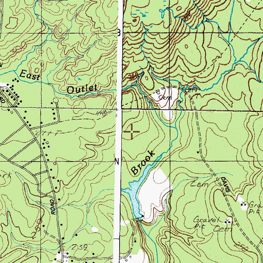 Topographic Map of East Outlet, ME