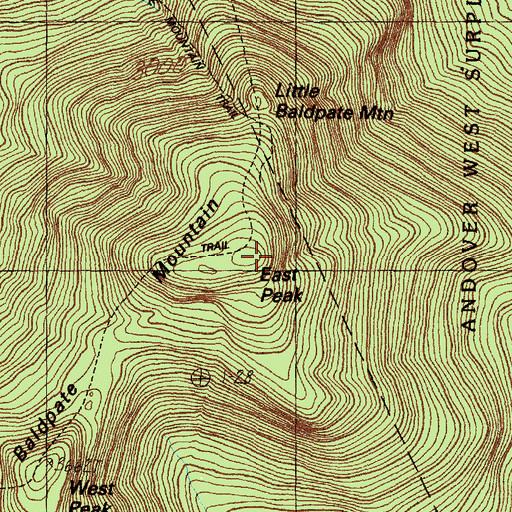 Topographic Map of East Peak, ME