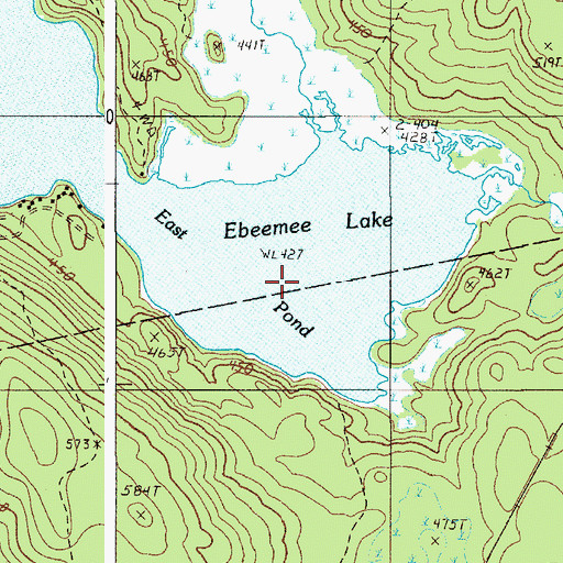 Topographic Map of East Pond, ME