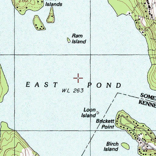 Topographic Map of East Pond, ME