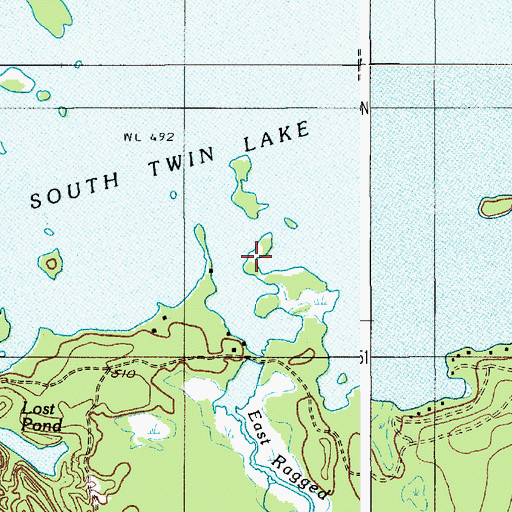 Topographic Map of East Ragged Brook, ME