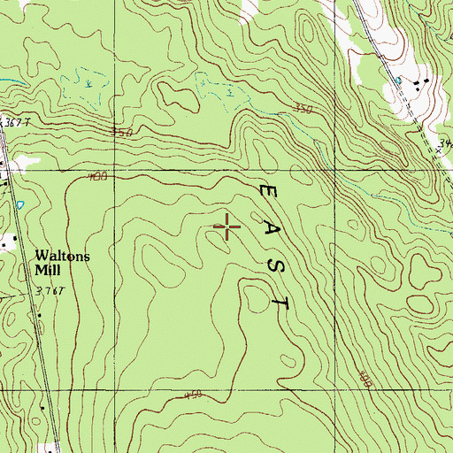 Topographic Map of East Ridge, ME