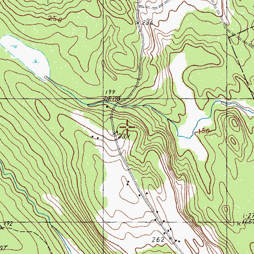 Topographic Map of East Ridge School, ME