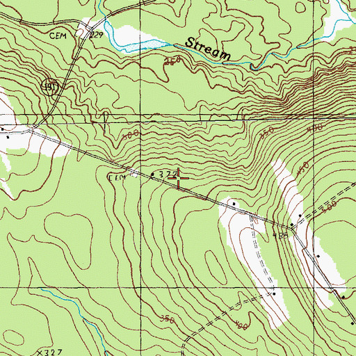 Topographic Map of East Ridge School, ME