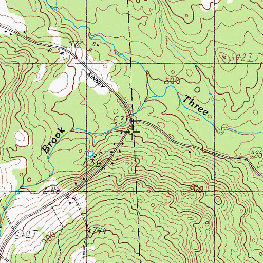 Topographic Map of East School, ME
