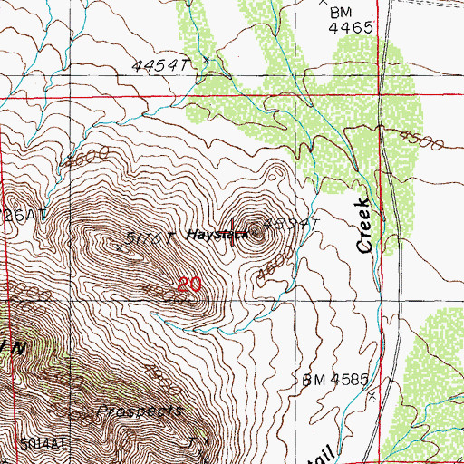 Topographic Map of Haystack, AZ