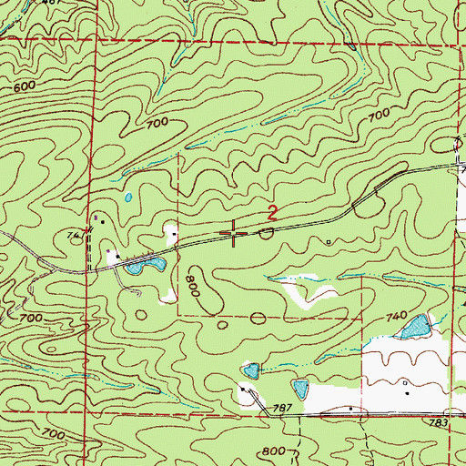 Topographic Map of Wye Mountain, AR