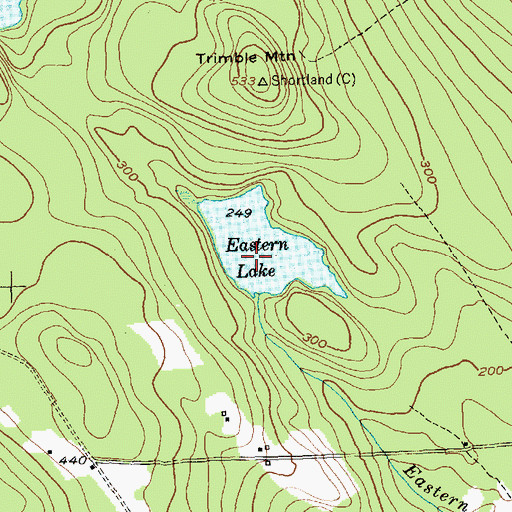 Topographic Map of Eastern Lake, ME
