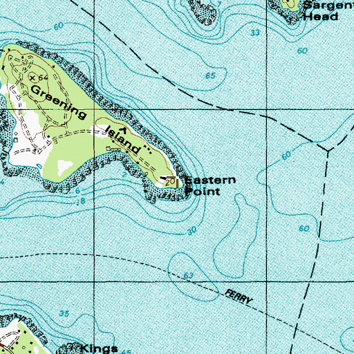 Topographic Map of Eastern Point, ME