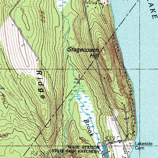 Topographic Map of Eastman Brook, ME