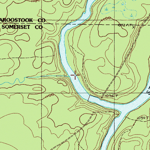 Topographic Map of Eastman Brook, ME