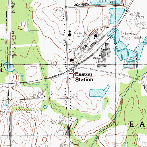Topographic Map of Easton Station, ME