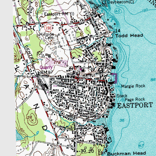 Topographic Map of Eastport, ME