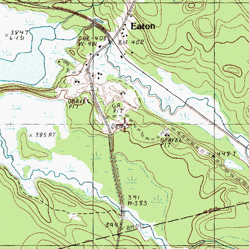 Topographic Map of Eaton Cemetery, ME