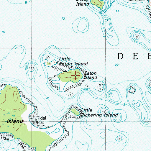 Topographic Map of Eaton Island, ME