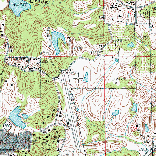 Topographic Map of Wynne Cemetery, AR