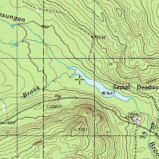 Topographic Map of Echo Brook, ME
