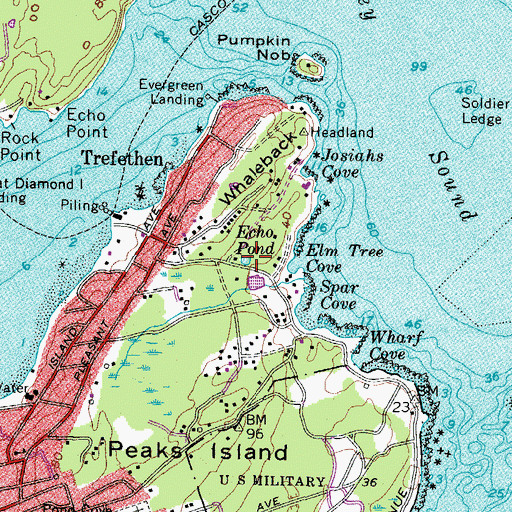 Topographic Map of Echo Pond, ME