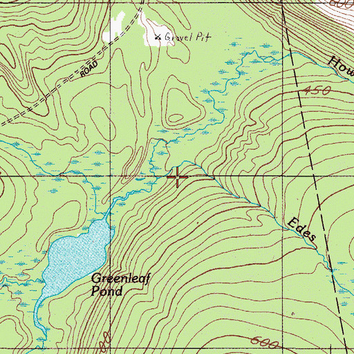 Topographic Map of Edes Brook, ME