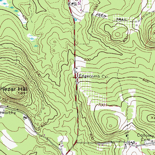 Topographic Map of Edgecomb Cemetery, ME