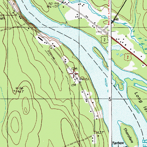 Topographic Map of Edinburg Cemetery, ME