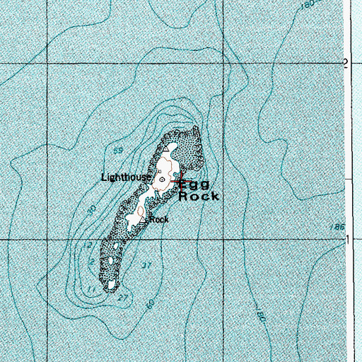 Topographic Map of Egg Rock, ME