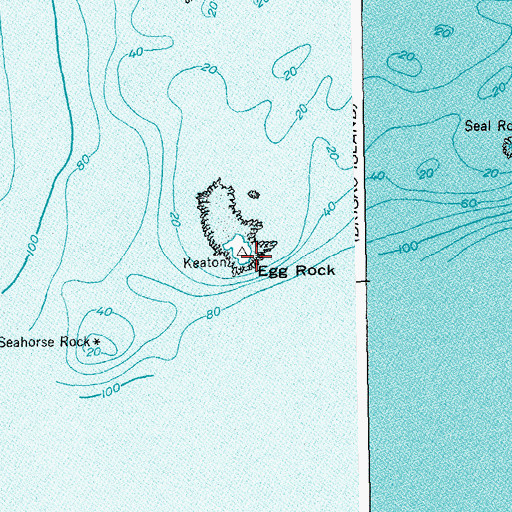 Topographic Map of Egg Rock, ME