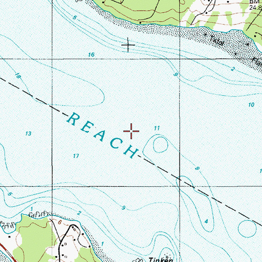 Topographic Map of Eggemoggin Reach, ME