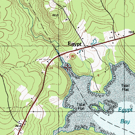 Topographic Map of Egypt Stream, ME