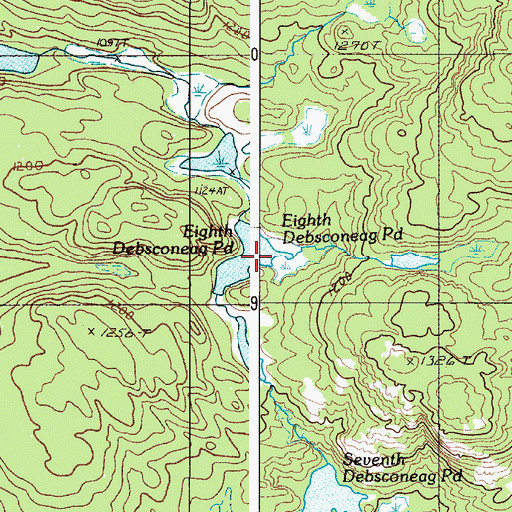 Topographic Map of Eighth Debsconeag Pond, ME