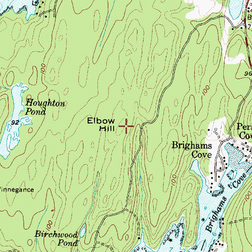 Topographic Map of Elbow Hill, ME