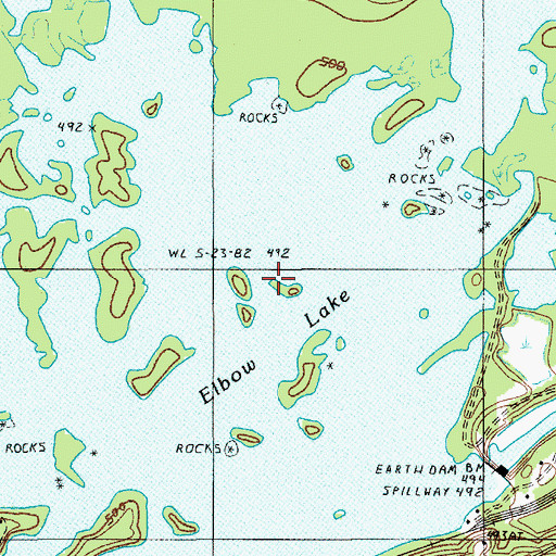 Topographic Map of Elbow Lake, ME