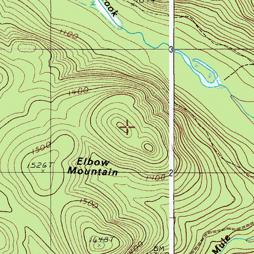 Topographic Map of Elbow Mountain, ME