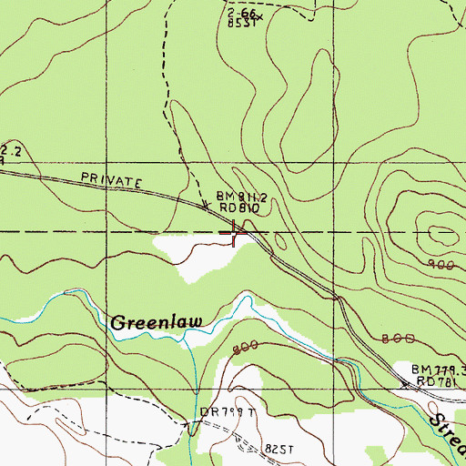 Topographic Map of Elevenmile Camp, ME