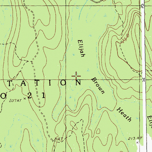 Topographic Map of Elijah Brown Heath, ME
