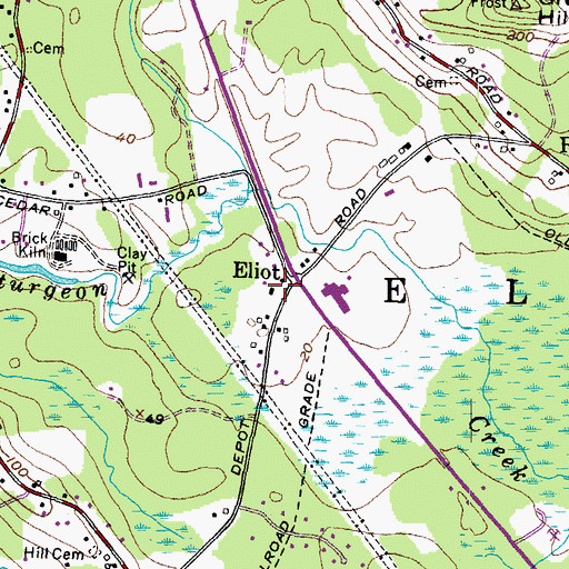 Topographic Map of Eliot, ME