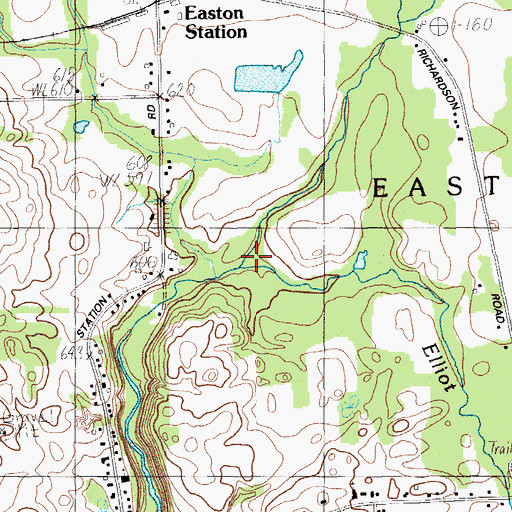 Topographic Map of Elliot Brook, ME