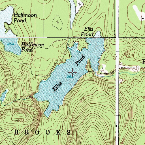 Topographic Map of Ellis Pond, ME