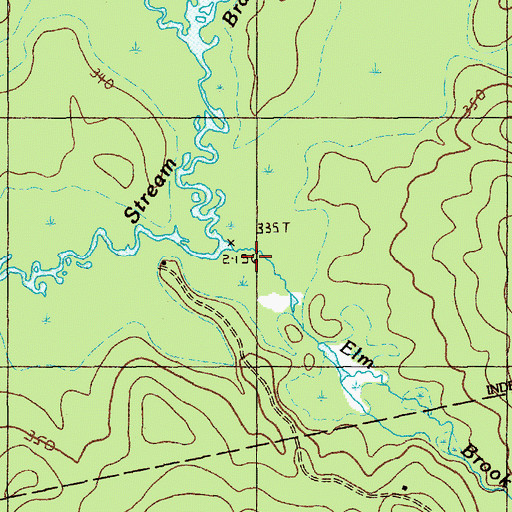 Topographic Map of Elm Brook, ME