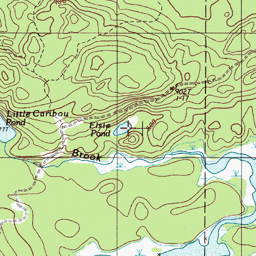 Topographic Map of Elsie Pond, ME