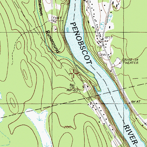 Topographic Map of Emerson Runaround, ME
