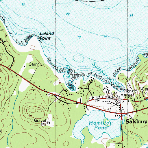 Topographic Map of Emery Cove, ME